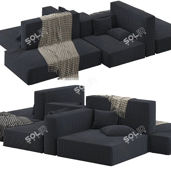 Luxury Arflex Marechiaro Sofa 3D model image 2