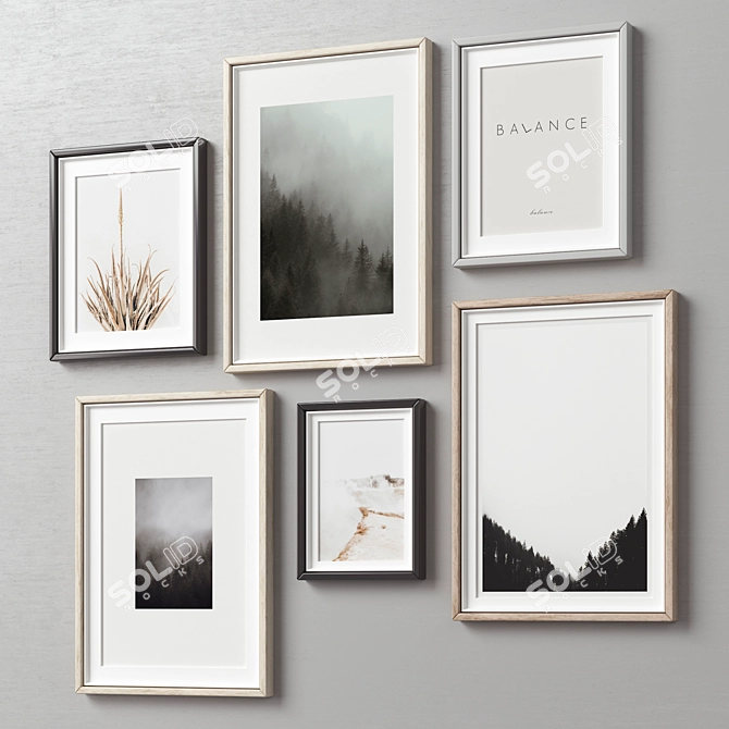 Multi-Frame Collection: Picture Frames Set 3D model image 2