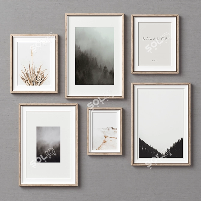 Multi-Frame Collection: Picture Frames Set 3D model image 4