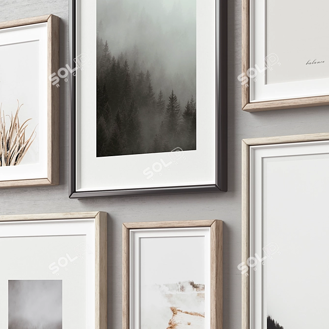 Multi-Frame Collection: Picture Frames Set 3D model image 6