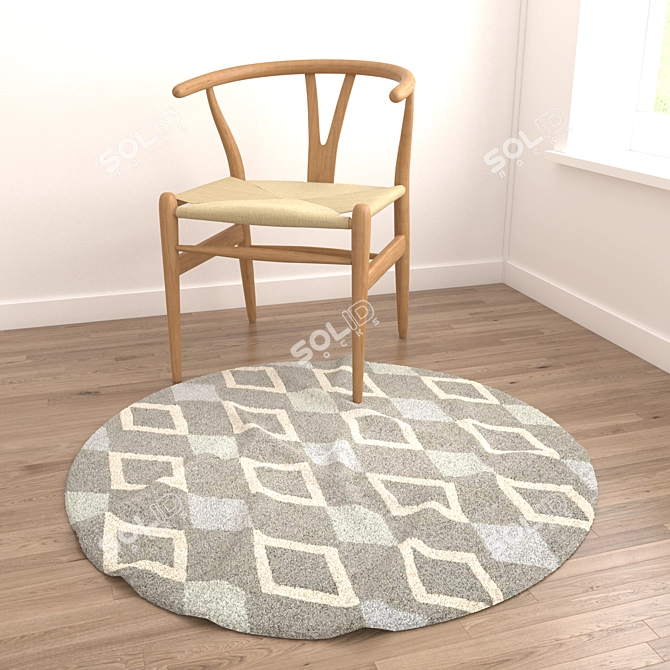 Versatile Set of 8 High-Quality Rugs 3D model image 2