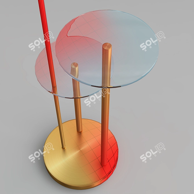 Deco Shelf Lamp: Chic and Functional 3D model image 3