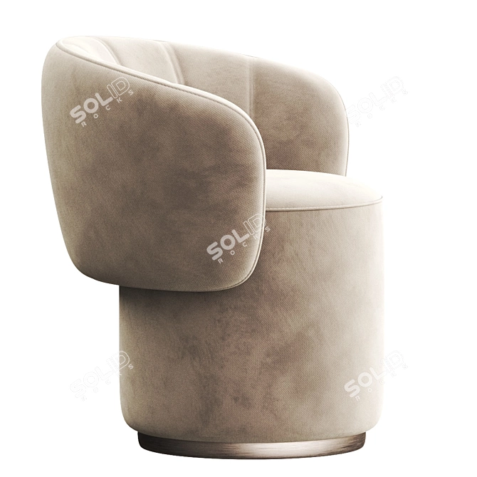 Sleek KIDMAN Easy Chair: Stylish Design & Comfort 3D model image 2