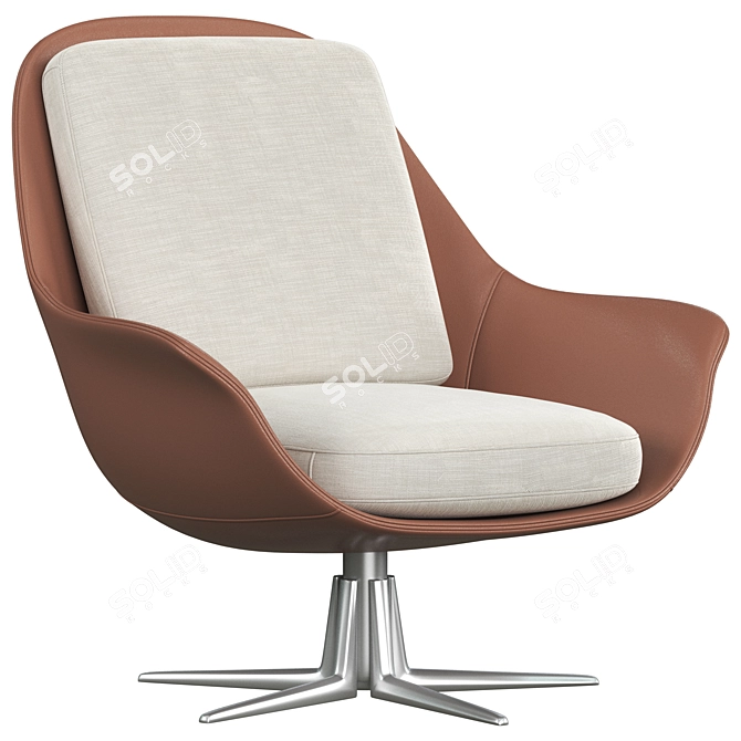 Sleek Sveva Armchair: Contemporary Comfort 3D model image 1