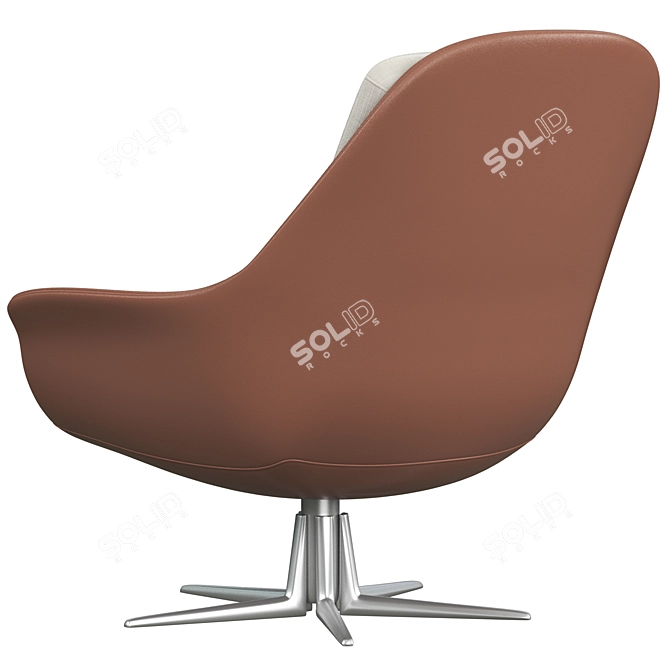 Sleek Sveva Armchair: Contemporary Comfort 3D model image 3