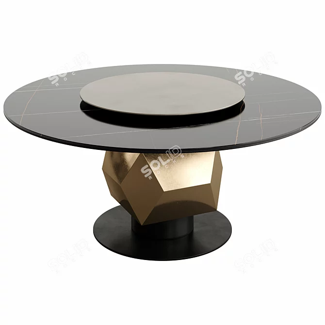 Lamborghini-Inspired Round Dining Table 3D model image 3