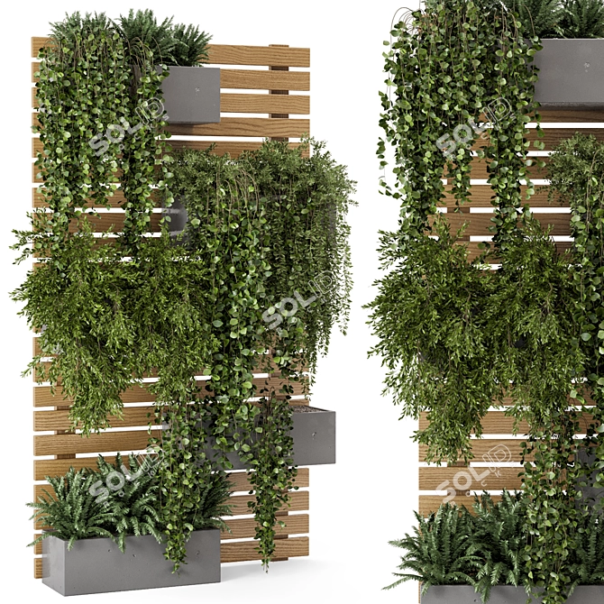 Vertical Pallet Planters - Set of 545 3D model image 1