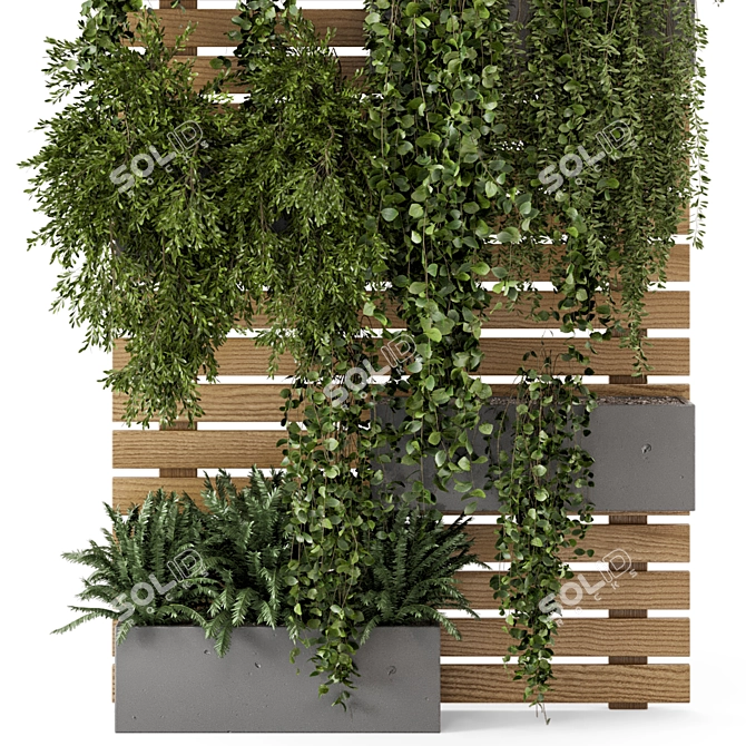 Vertical Pallet Planters - Set of 545 3D model image 3