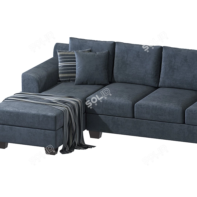 Ardsley Pewter 3-Piece Sectional 3D model image 4