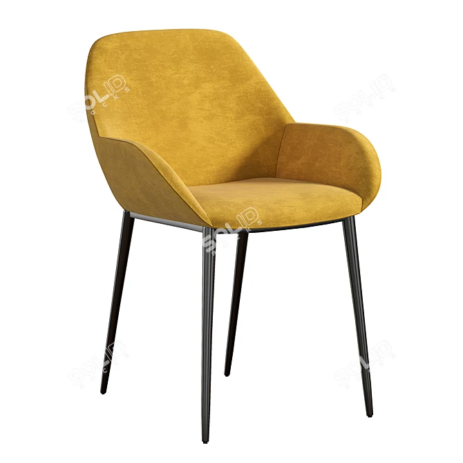 Modern Konna Chair: Sleek Design and Superior Comfort 3D model image 2