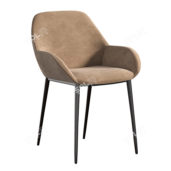 Modern Konna Chair: Sleek Design and Superior Comfort 3D model image 3