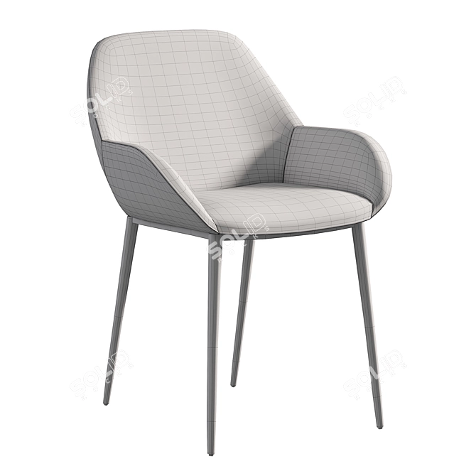 Modern Konna Chair: Sleek Design and Superior Comfort 3D model image 5