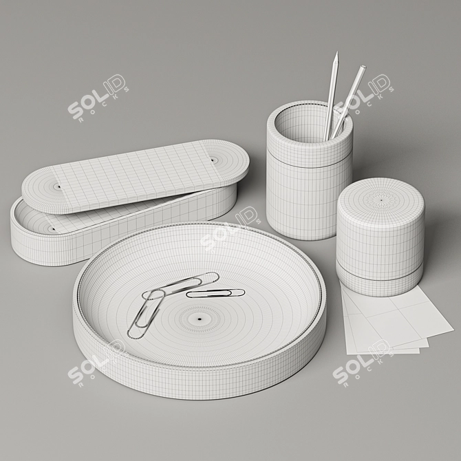 Elegant Lui&Lei Tray Set 3D model image 2