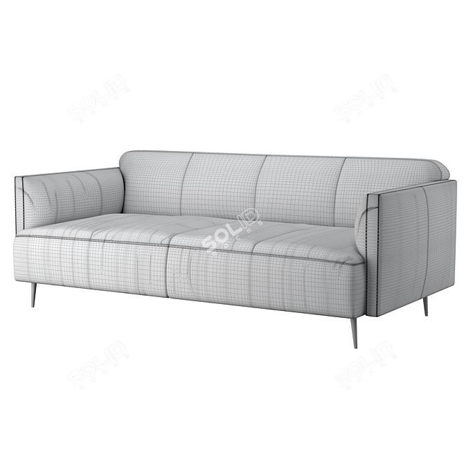 Luxury Modena Sofa in Leather & Textile 3D model image 5