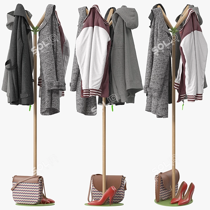 Rexite Sioux Coat Rack: Stylish and Functional 3D model image 1