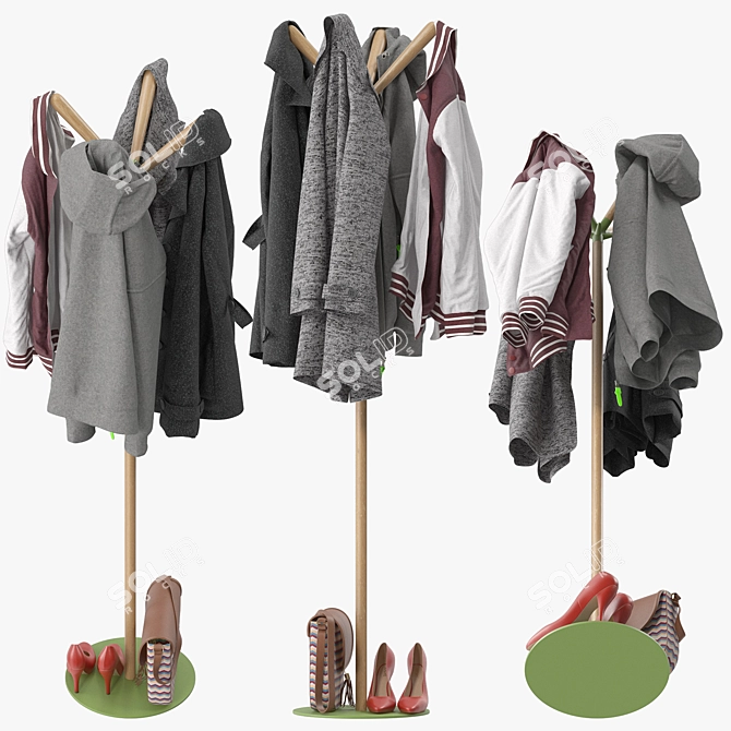 Rexite Sioux Coat Rack: Stylish and Functional 3D model image 3