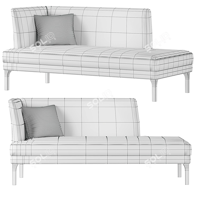 Modern MUNIA Chaise Lounge: Elegant and Comfortable 3D model image 3