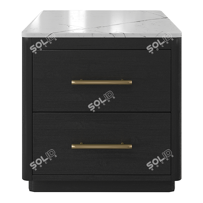 Zara Elegant Bedside Table 3D model image 2