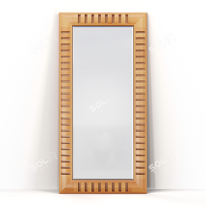 Pine Framed Floor Mirror 3D model image 1