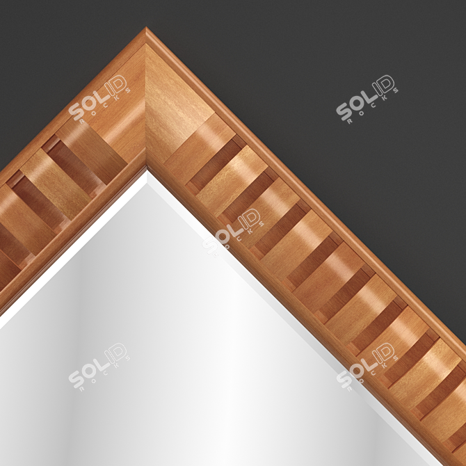 Pine Framed Floor Mirror 3D model image 3