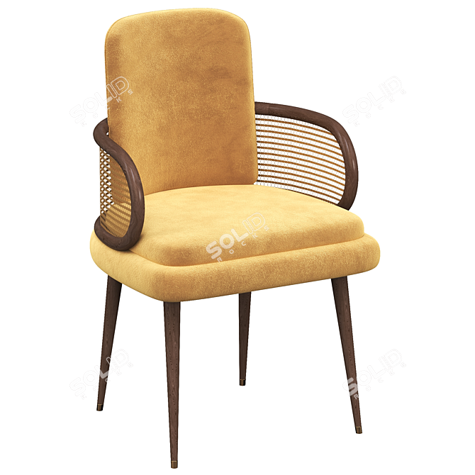 Elegant Blakey Dining Chair 3D model image 1