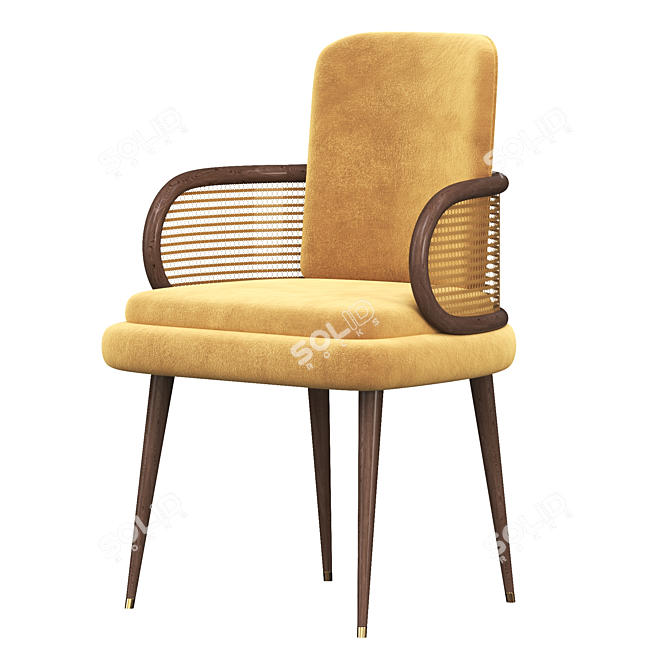 Elegant Blakey Dining Chair 3D model image 3