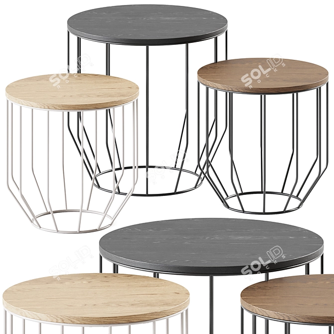 Haiti Set: Chic Coffee Tables 3D model image 1