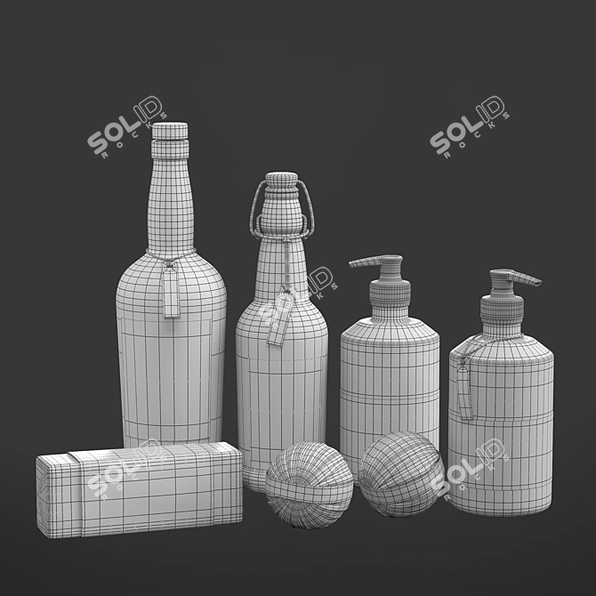 Title: Luxury Milk & Oatmeal Apothecary 3D model image 2