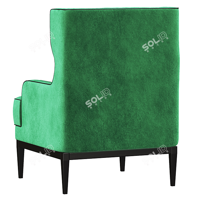 Elegant Camille Porada Armchair 3D model image 4