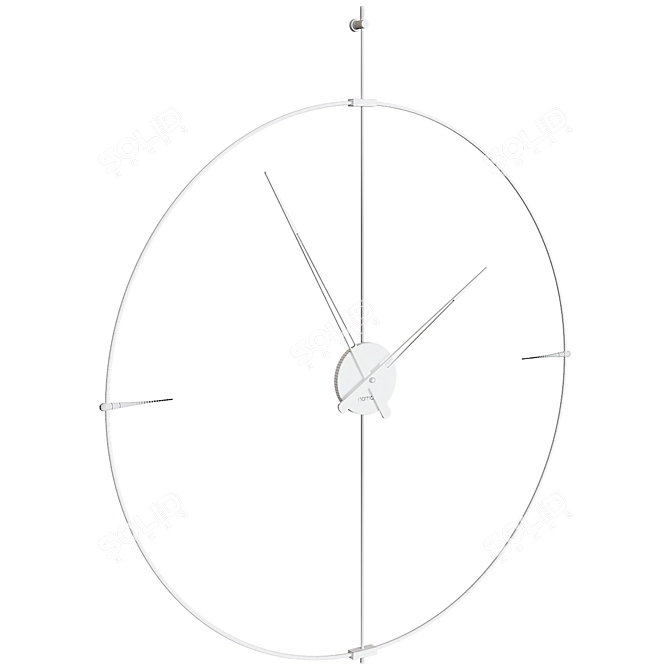 Minimalist Lacquer Wall Clock, 77cm 3D model image 2