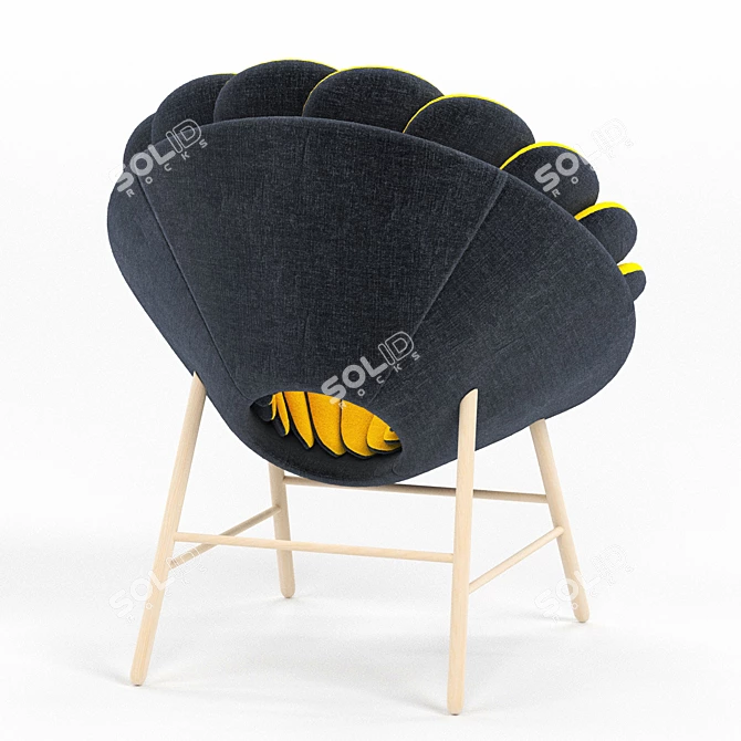 Elegant Quetzal Armchair: By Missana 3D model image 3