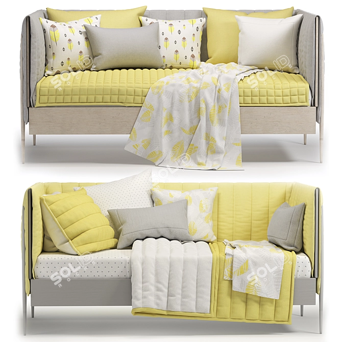 Chadlee Daybed: Sleek, Stylish, & Functional 3D model image 3