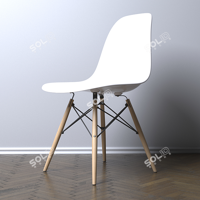 Eames DSW Modern Chair 3D model image 1