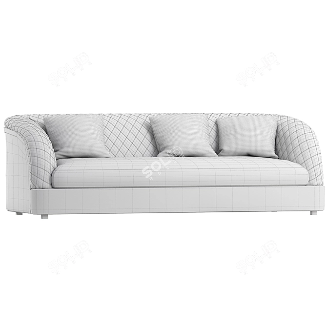 Elegant Portofino Sofa 3D model image 3