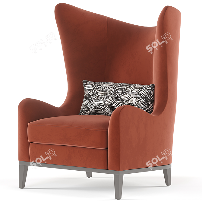 Monroe Elegance Armchair: Timeless Comfort in Your Home 3D model image 1