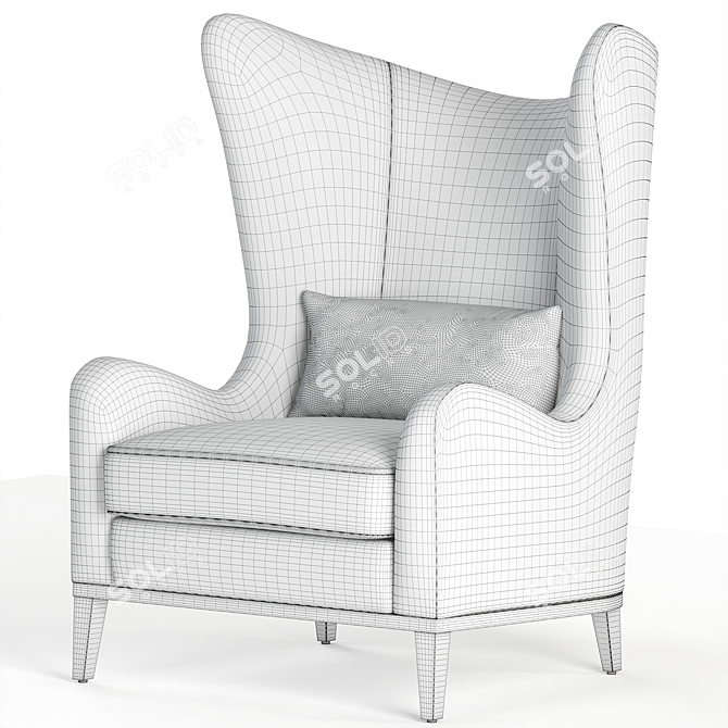 Monroe Elegance Armchair: Timeless Comfort in Your Home 3D model image 7