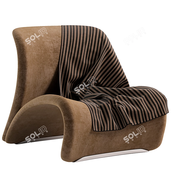 Elegant Accent Armchair 3D model image 1