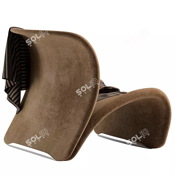 Elegant Accent Armchair 3D model image 2