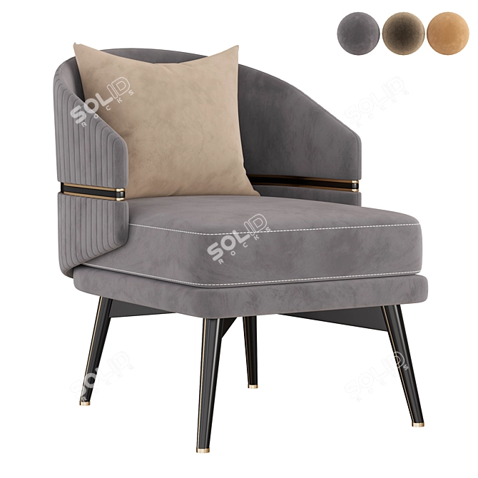 Elegant Billy Armchair: Modern Design and Comfort 3D model image 1