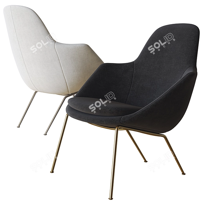 Modern Dot Armchair by Tacchini 3D model image 2