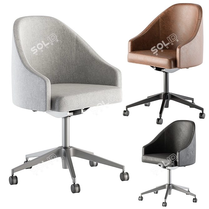 ErgoBlend Office Chair Set 3D model image 1