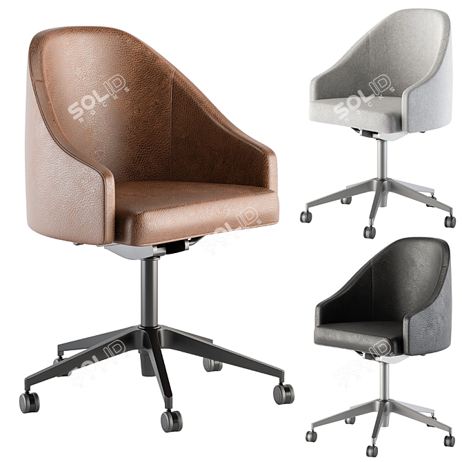 ErgoBlend Office Chair Set 3D model image 2