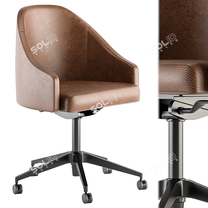 ErgoBlend Office Chair Set 3D model image 4