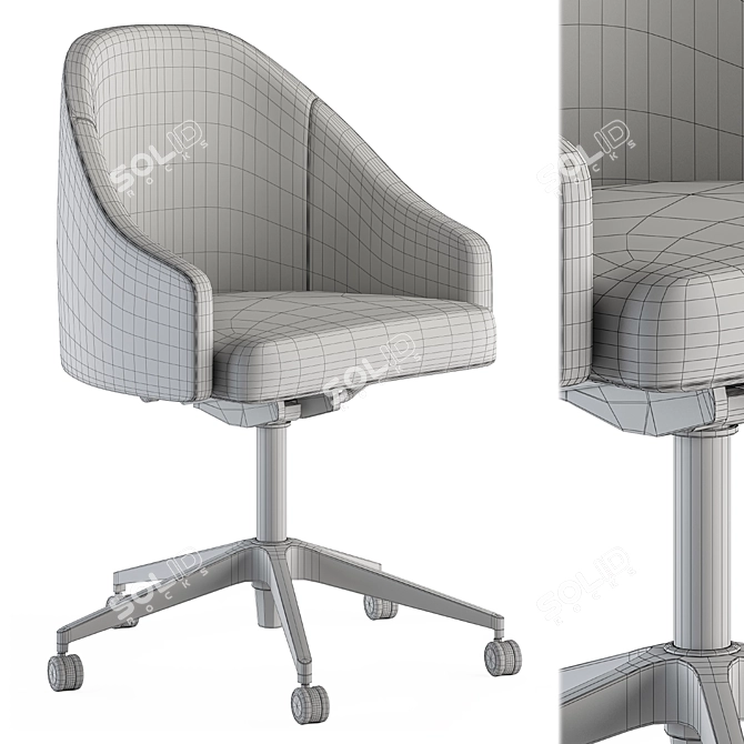 ErgoBlend Office Chair Set 3D model image 7