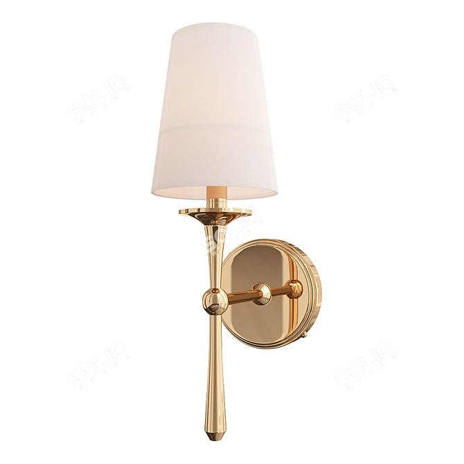 Elegant Transitional Sconce 3D model image 1