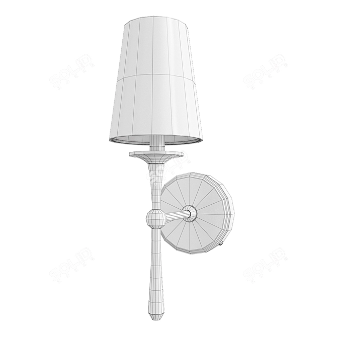 Elegant Transitional Sconce 3D model image 2