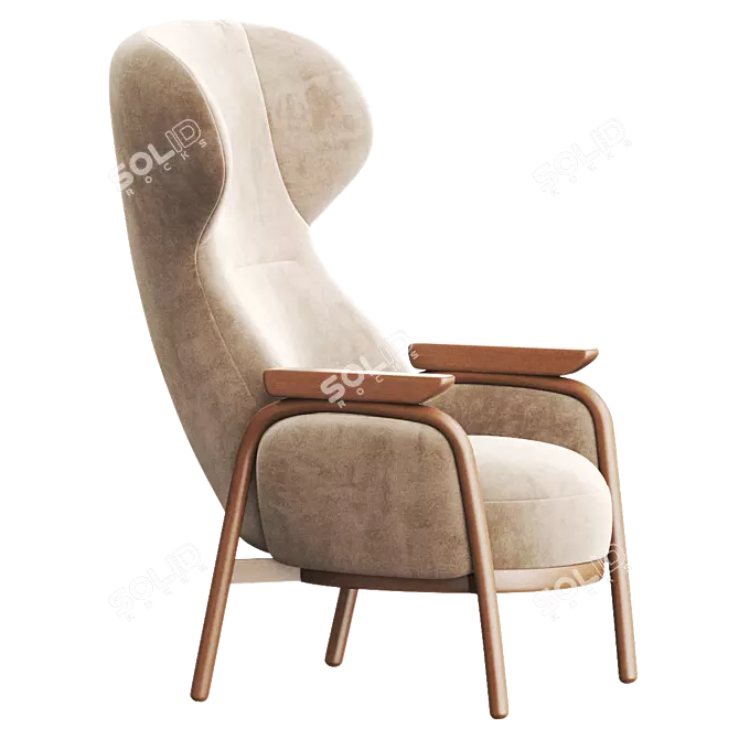 Elevate Your Comfort with VUELTA High-back Armchair 3D model image 2