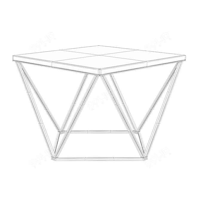 Sleek Minimalist Center Table 3D model image 2