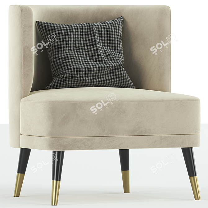 Key West Luxe Armchair: Modern, Elegant, and Comfortable 3D model image 1