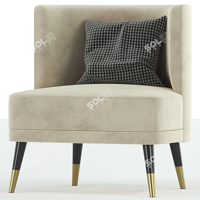 Key West Luxe Armchair: Modern, Elegant, and Comfortable 3D model image 2